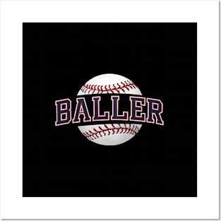 Baseball Baller Strike Out Posters and Art
